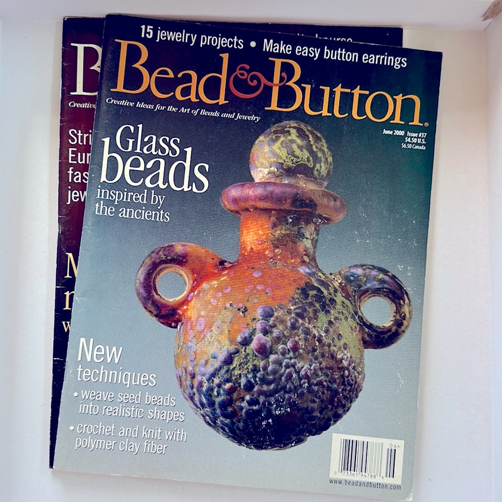 BEAD & BUTTON MAGAZINE 2 ISSUES YEAR 2000